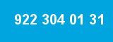 922 304 01 31 922 304 01 31